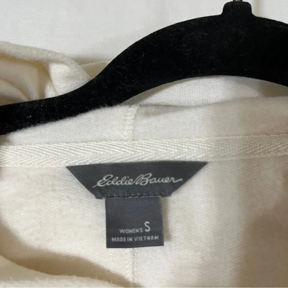 EDDIE BAUER Womens Pullover Hoodie Lightweight Casual Cream Size Small